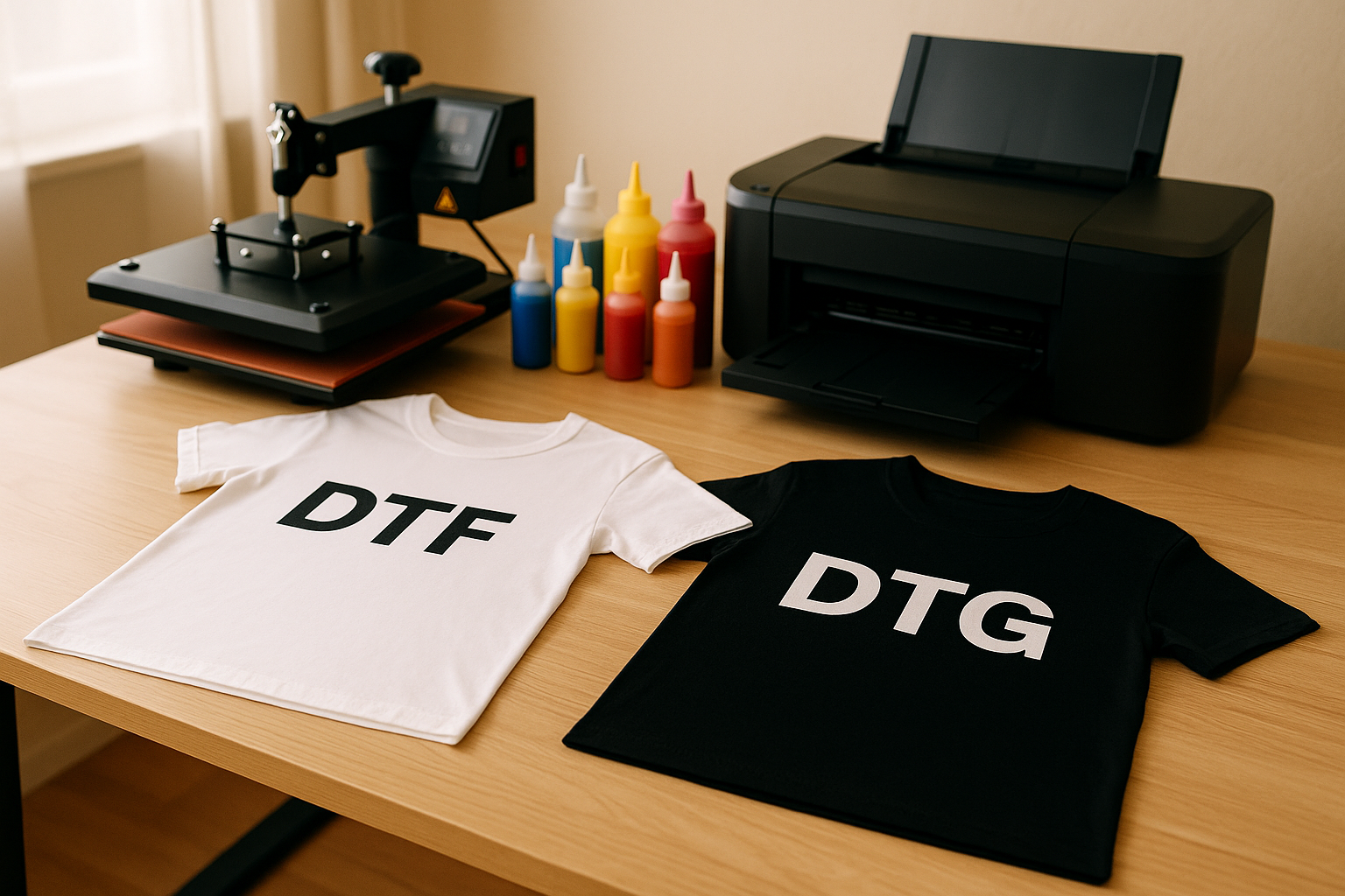 Complete Guide to DTF vs DTG Printing for Custom Apparel